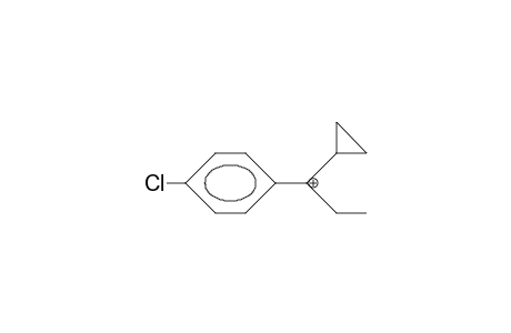 1-(4-Chlorophenyl)-1-cyclopropyl-propin-1-yl cation