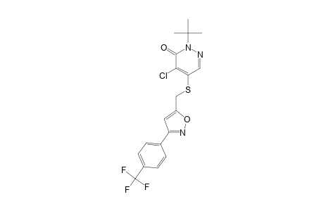 3(2H)-Pyridazinone, 4-chloro-2-(1,1-dimethylethyl)-5-[[[3-[4-(trifluoromethyl)phenyl]-5-isoxazolyl]methyl]thio]-