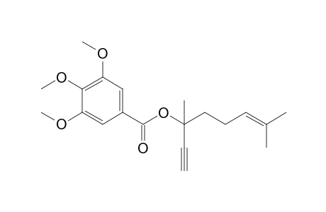 3,7-Dimethyloct-6-en-1-yn-3-yl 3',4',5'-trimethoxybenzoate