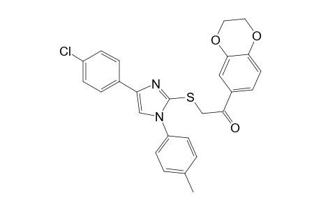 1-Ethanone, 2-[[4-(4-chlorophenyl)-1-(4-methylphenyl)-1H-imidazol-2-yl]thio]-1-(2,3-dihydro-1,4-benzodioxin-6-yl)-
