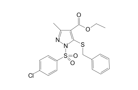 Ethyl 5-(benzylthio)-1-(4-chlorophenylsulfonyl)-3-methyl-1H-pyrazole-4-carboxylate