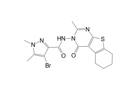 4-bromo-1,5-dimethyl-N-(2-methyl-4-oxo-5,6,7,8-tetrahydro[1]benzothieno[2,3-d]pyrimidin-3(4H)-yl)-1H-pyrazole-3-carboxamide