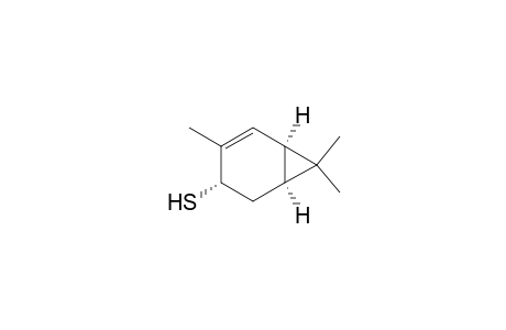 Bicyclo[4.1.0]hept-4-ene-3-thiol, 4,7,7-trimethyl-, [1R-(1.alpha.,3.alpha.,6.alpha.)]-