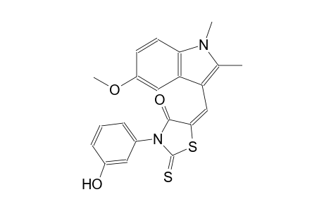 4-thiazolidinone, 3-(3-hydroxyphenyl)-5-[(5-methoxy-1,2-dimethyl-1H-indol-3-yl)methylene]-2-thioxo-, (5E)-