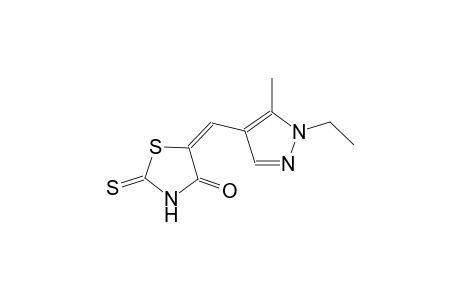 (5E)-5-[(1-ethyl-5-methyl-1H-pyrazol-4-yl)methylene]-2-thioxo-1,3-thiazolidin-4-one