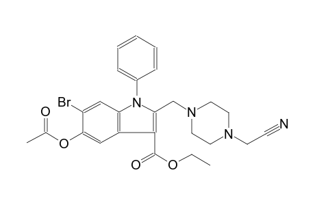 ethyl 5-(acetyloxy)-6-bromo-2-{[4-(cyanomethyl)-1-piperazinyl]methyl}-1-phenyl-1H-indole-3-carboxylate