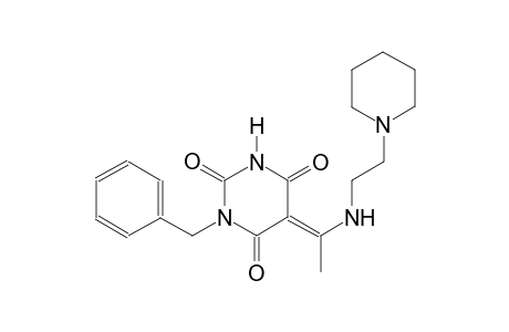 (5E)-1-benzyl-5-(1-{[2-(1-piperidinyl)ethyl]amino}ethylidene)-2,4,6(1H,3H,5H)-pyrimidinetrione