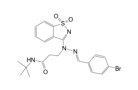 propanamide, 3-[(2E)-2-[(4-bromophenyl)methylene]-1-(1,1-dioxido-1,2-benzisothiazol-3-yl)hydrazino]-N-(1,1-dimethylethyl)-