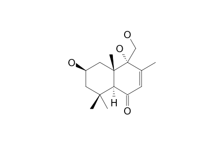 USTUSOL_B;(2-R,5-S,9-R,10-S)-2,9,11-TRIHYDROXY-DRIM-7-EN-6-ONE