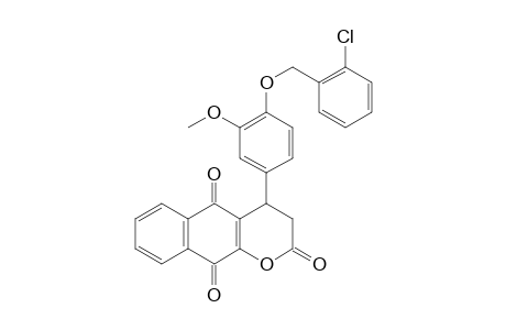 2H-Naphtho[2,3-b]pyran-2,5,10-trione, 4-[4-[(2-chlorophenyl)methoxy]-3-methoxyphenyl]-3,4-dihydro-