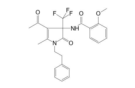 N-[4-acetyl-5-methyl-2-oxo-1-(2-phenylethyl)-3-(trifluoromethyl)-2,3-dihydro-1H-pyrrol-3-yl]-2-methoxybenzamide