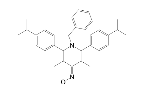 1-BENZYL-2,6-BIS-(4-ISOPROPYLPHENYL)-3,5-DIMETHYL-PIPERIDIN-4-ONE-OXIME