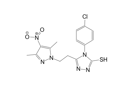 4-(4-chlorophenyl)-5-[2-(3,5-dimethyl-4-nitro-1H-pyrazol-1-yl)ethyl]-4H-1,2,4-triazol-3-yl hydrosulfide
