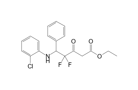 Ethyl 4,4-Difluoro-3-oxo-5-(2-chlorophenyl)amino-5-phenylpentanoate