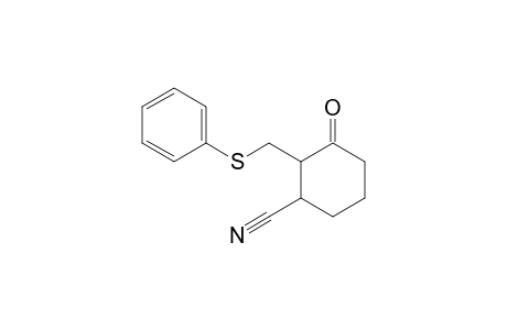 Cyclohexanecarbonitrile, 3-oxo-2-[(phenylthio)methyl]-