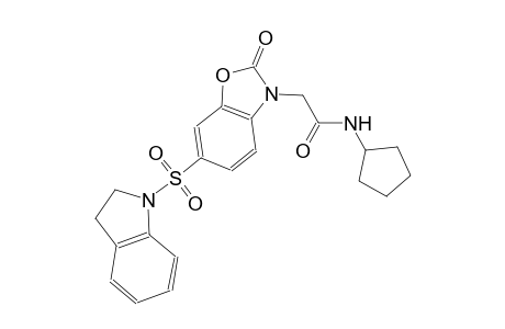 3-benzoxazoleacetamide, N-cyclopentyl-6-[(2,3-dihydro-1H-indol-1-yl)sulfonyl]-2,3-dihydro-2-oxo-