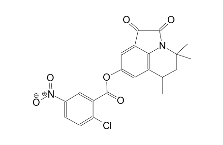 4,4,6-trimethyl-1,2-dioxo-1,2,5,6-tetrahydro-4H-pyrrolo[3,2,1-ij]quinolin-8-yl 2-chloro-5-nitrobenzoate