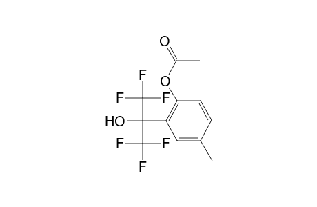 4-Methyl-2-[2,2,2-trifluoro-1-hydroxy-1-(trifluoromethyl)ethyl]phenyl acetate