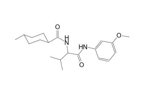 cyclohexanecarboxamide, N-[1-[[(3-methoxyphenyl)amino]carbonyl]-2-methylpropyl]-4-methyl-