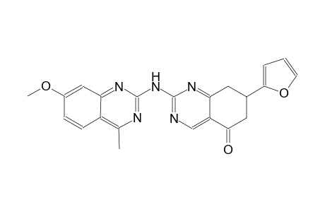 7-(2-furyl)-2-[(7-methoxy-4-methyl-2-quinazolinyl)amino]-7,8-dihydro-5(6H)-quinazolinone