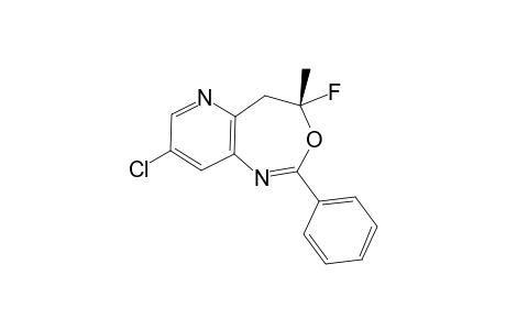 (4S)-8-Chloro-4-fluoro-4-metyl-2-phenyl-4,5-dihydro-6N-pyridooxazepine