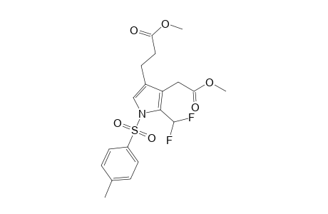 2-Difluoromethyl-3-[2-(methoxycarbonyl)ethyl]-4-(methoxycarbonylmethyl)-N-tosylpyrrole