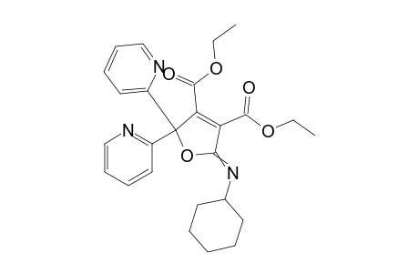 Diethyl 5-(cyclohexylimino)-2,5-dihydro-2,2-di-(2-pyridyl)-3,4-furandicarboxylate