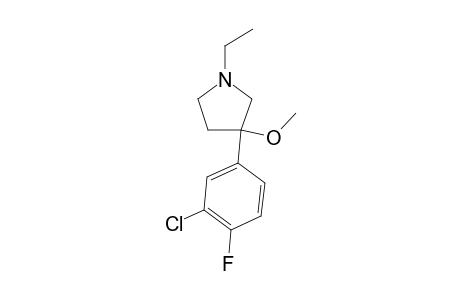 3-(3-chloro-4-fluorophenyl)-1-ethyl-3-methoxypyrrolidine