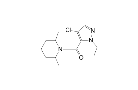 1-[(4-chloro-1-ethyl-1H-pyrazol-5-yl)carbonyl]-2,6-dimethylpiperidine