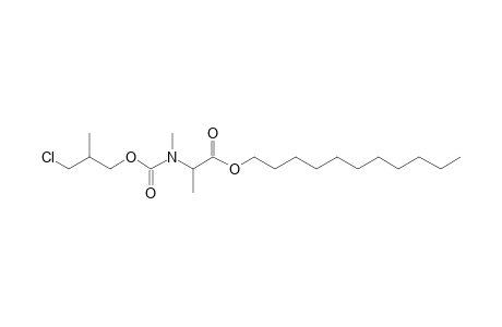 dl-Alanine, N-methyl-N-(3-chloro-2-methylpropoxycarbonyl)-, undecyl ester