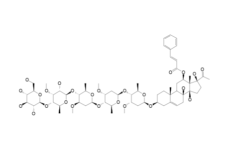 KIDJOLANIN-3-O-BETA-D-GLUCOPYRANOSYL-(1->4)-6-DEOXY-3-O-METHYL-BETA-D-ALLOPYRANOSYL-(1->4)-BETA-D-OLEANDROPYRANOSYL-(1->4)-BETA-D-CYMAROPYRANOSYL-