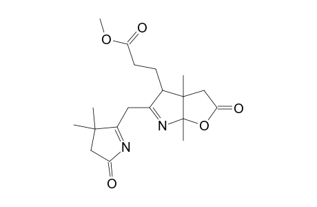 2-Oxa-8-azabicyclo[3.3.0]oct-7-en-3-one-6-propanoic acid, 1,5-dimethyl-7-(4,4-dimethylpyrrolidin-2-on-5-ylidene)methyl, methyl ester