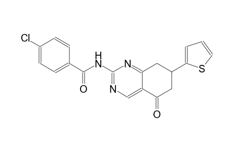 4-chloro-N-[5-oxo-7-(2-thienyl)-5,6,7,8-tetrahydro-2-quinazolinyl]benzamide