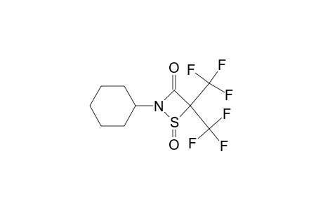 2-Cyclohexyl-4,4-bis(trifluoromethyl)-1,2-thiazetan-3-on-1-oxide