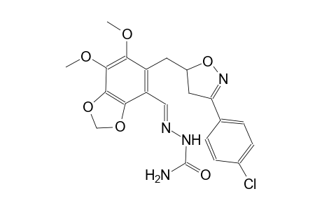 isoxazole, 5-[[4-[(E)-[(aminocarbonyl)hydrazono]methyl]-6,7-dimethoxy-1,3-benzodioxol-5-yl]methyl]-3-(4-chlorophenyl)-4,5-dihydro-
