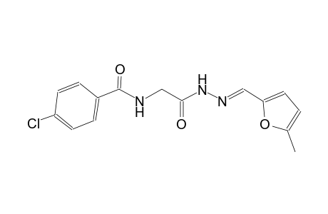 acetic acid, [(4-chlorobenzoyl)amino]-, 2-[(E)-(5-methyl-2-furanyl)methylidene]hydrazide