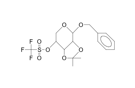Benzyl 4-O-trifluoromethylsulfonyl-2,3-di-O-isopropylidine-L-lyxopyranoside