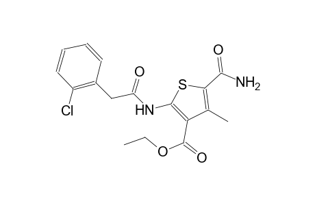 ethyl 5-(aminocarbonyl)-2-{[(2-chlorophenyl)acetyl]amino}-4-methyl-3-thiophenecarboxylate