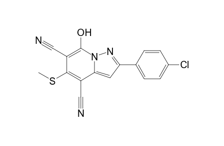 2-(4'-Chlorophenyl)-4,6-dicyano-7-hydroxy-5-methylthiopyrazolo[1,5-a]pyridine