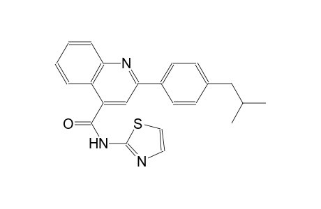 4-quinolinecarboxamide, 2-[4-(2-methylpropyl)phenyl]-N-(2-thiazolyl)-