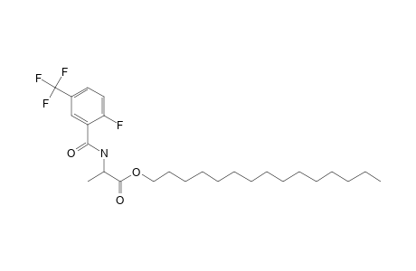 D-Alanine, N-(2-fluoro-5-trifluoromethylbenzoyl)-, pentadecyl ester