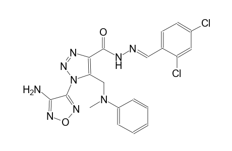 1-(4-amino-1,2,5-oxadiazol-3-yl)-N'-[(E)-(2,4-dichlorophenyl)methylidene]-5-[(methylanilino)methyl]-1H-1,2,3-triazole-4-carbohydrazide