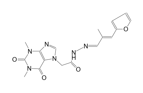 1H-purine-7-acetic acid, 2,3,6,7-tetrahydro-1,3-dimethyl-2,6-dioxo-, 2-[(E,2E)-3-(2-furanyl)-2-methyl-2-propenylidene]hydrazide