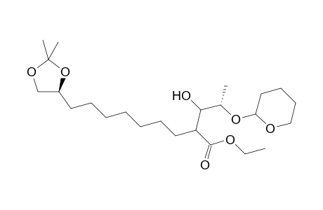 Ethyl 10,11-O-Isopropylidene-2-[1-hydroxy-2-(tetrahydropyranyloxy)propyl]undecanoate