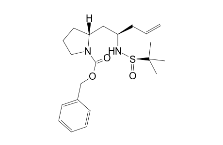 (2R,2'S,RS)-(N-Benzyloxycarbonyl)-2-[(2'-tert-butylsulfinamine)-4'-pentenyl]pyrrolidine