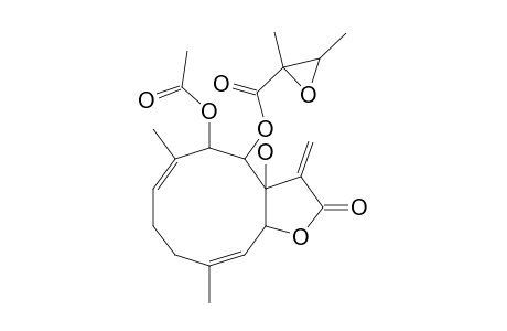 2,3-dimethyloxirane-2-carboxylic acid [(6Z,10Z)-5-acetoxy-3a-hydroxy-2-keto-6,10-dimethyl-3-methylene-5,8,9,11a-tetrahydro-4H-cyclodeca[b]furan-4-yl] ester