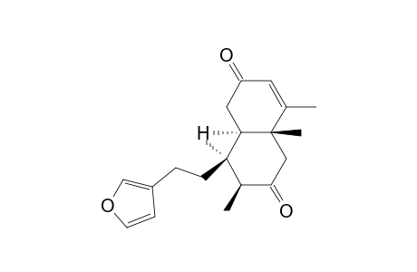[3S-(3.alpha.,4.beta.,4a.beta.,8a.alpha.)]-4-[2-(3-Furanyl)ethyl]-1,3,4,4a,5,8a-hexahydro-3,4,8,8a-tetramethyl-2,6-naphthalenedione