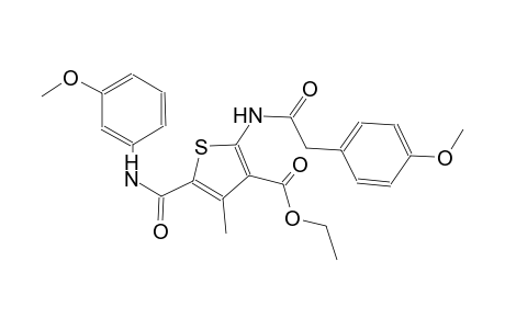 3-thiophenecarboxylic acid, 2-[[(4-methoxyphenyl)acetyl]amino]-5-[[(3-methoxyphenyl)amino]carbonyl]-4-methyl-, ethyl ester
