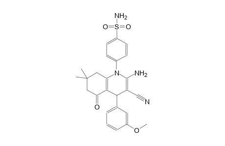 4-(2-amino-3-cyano-4-(3-methoxyphenyl)-7,7-dimethyl-5-oxo-5,6,7,8-tetrahydro-1(4H)-quinolinyl)benzenesulfonamide