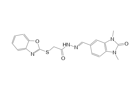 2-(1,3-benzoxazol-2-ylsulfanyl)-N'-[(E)-(1,3-dimethyl-2-oxo-2,3-dihydro-1H-benzimidazol-5-yl)methylidene]acetohydrazide